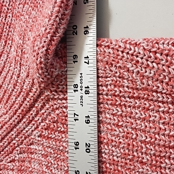 Gap Coral Chunky Cotton Knit Wide Crewneck Sweater - Picture 3 of 10